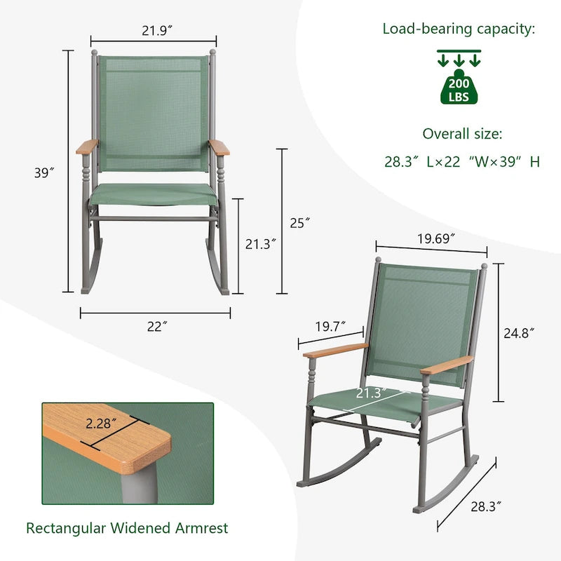 2 - Person Outdoor Patio Rocking Chairs