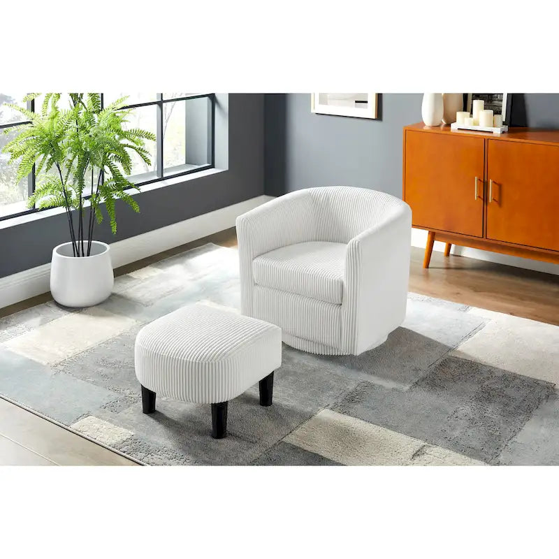 26.38 Swivel Arm Chair with Ottoman