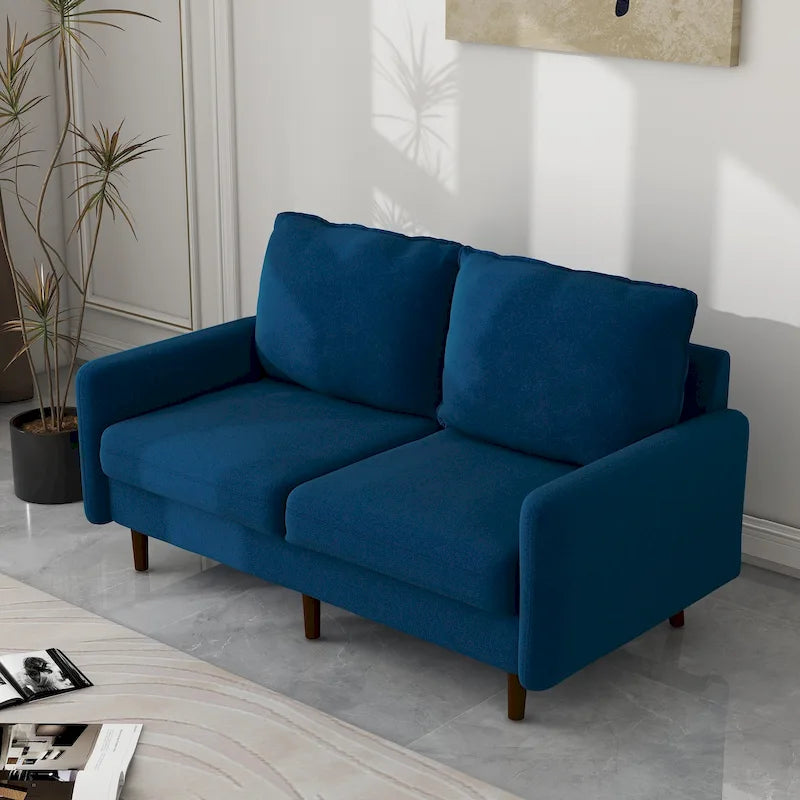 56.88 Modern Couch Velvet Loveseat Sofa for Living Room Furniture