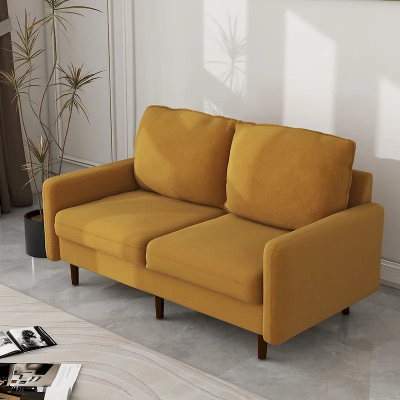 56.88 Modern Couch Velvet Loveseat Sofa for Living Room Furniture