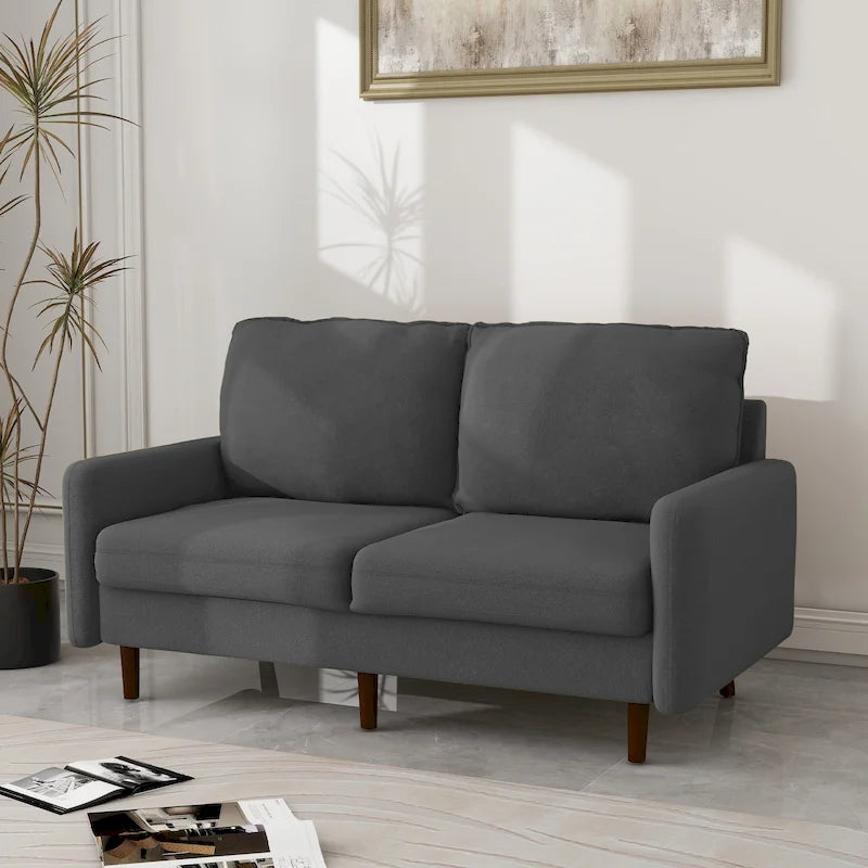 56.88 Modern Couch Velvet Loveseat Sofa for Living Room Furniture