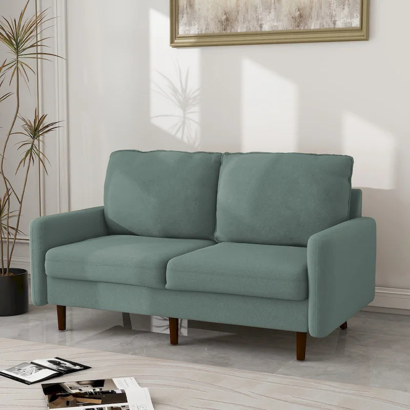 56.88 Modern Couch Velvet Loveseat Sofa for Living Room Furniture