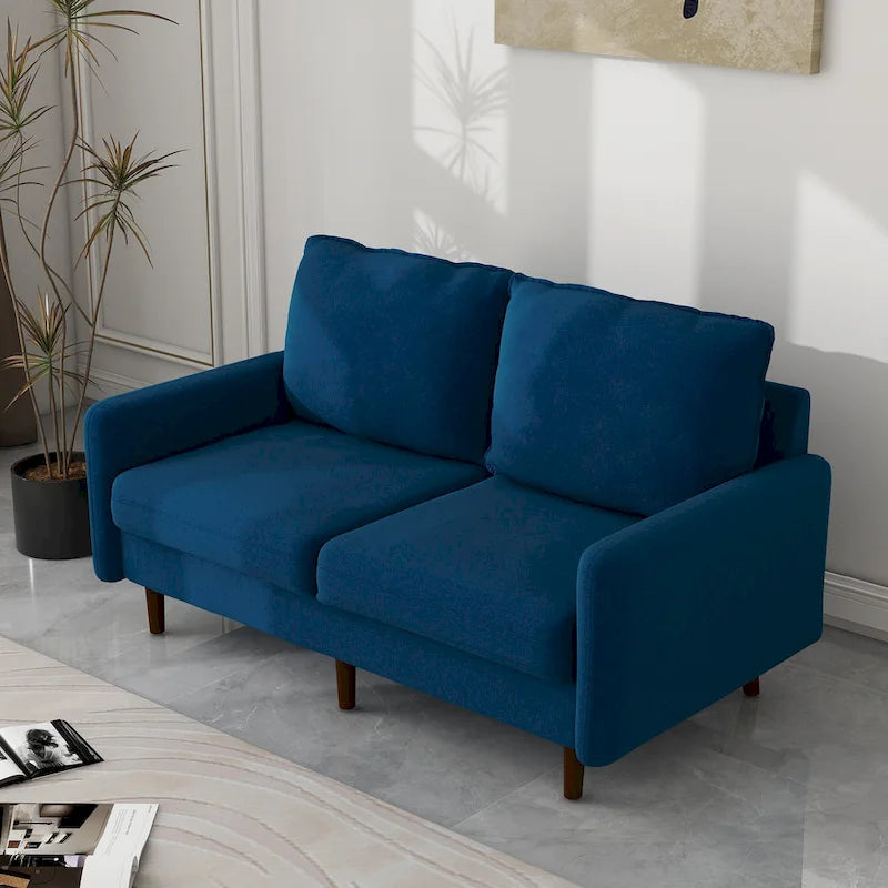 56.88 Modern Couch Velvet Loveseat Sofa for Living Room Furniture