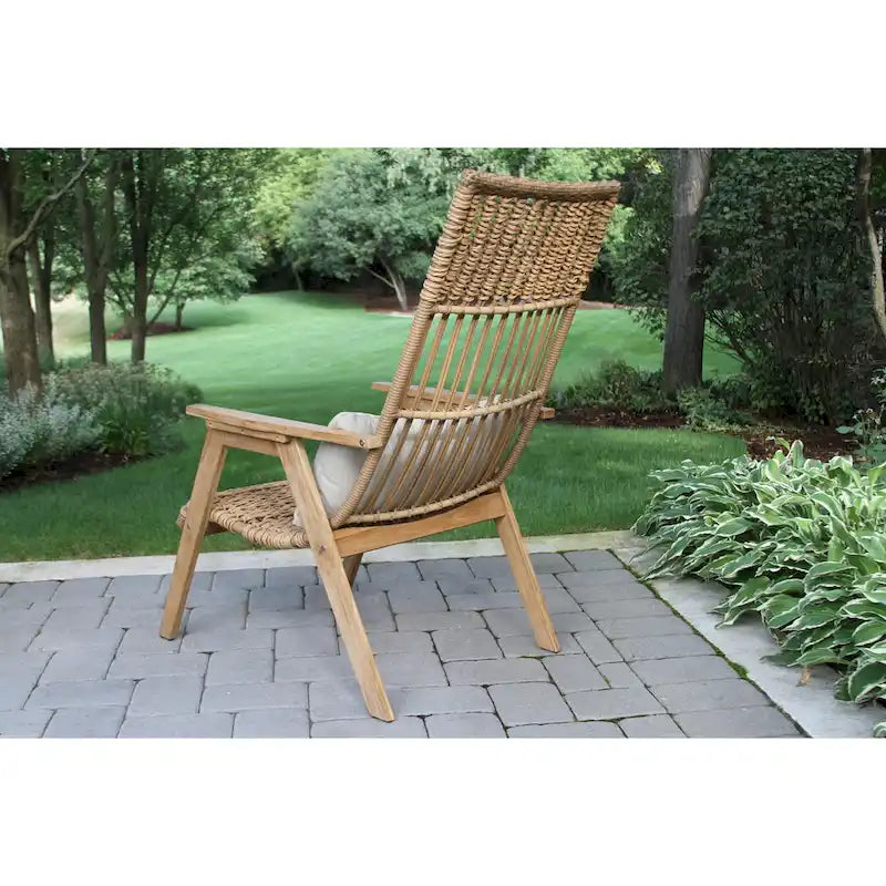 2 pc. Samera Teak & Bohemian Basket Loungers