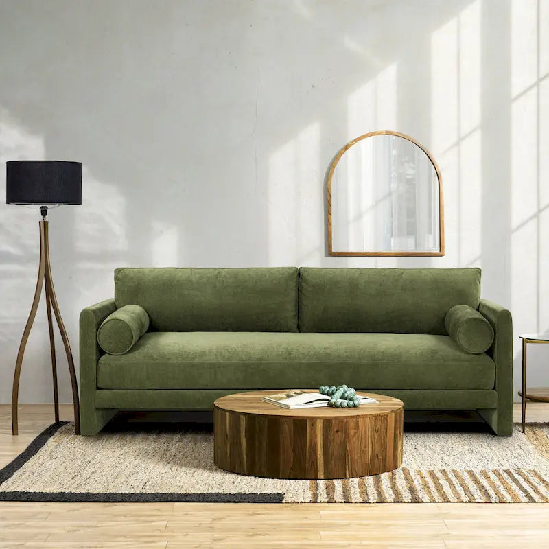 Poly & Bark Lea 90 Sofa - Includes 2 Bloster Pillows and Removable Cushion Covers