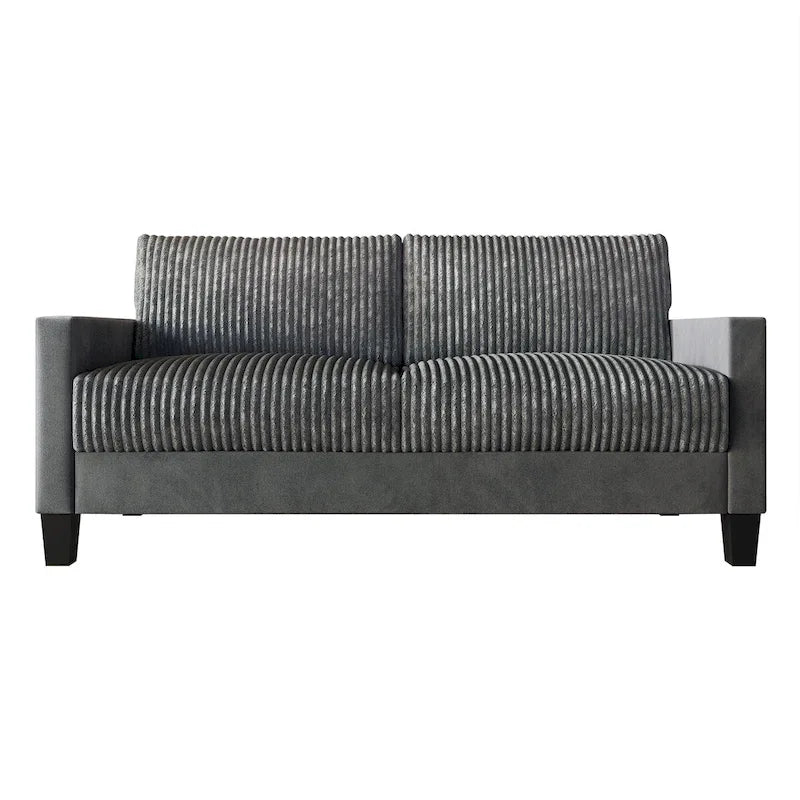 CraftPorch Corduroy Mid-Century Modern Velvet Upholstered Sofa