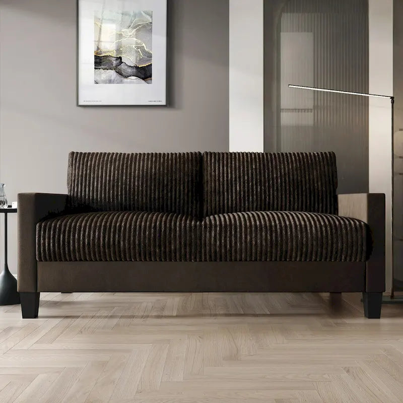 CraftPorch Corduroy Mid-Century Modern Velvet Upholstered Sofa