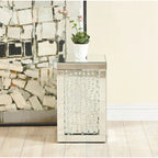 12 inch Crystal End table in Clear Mirror Finish