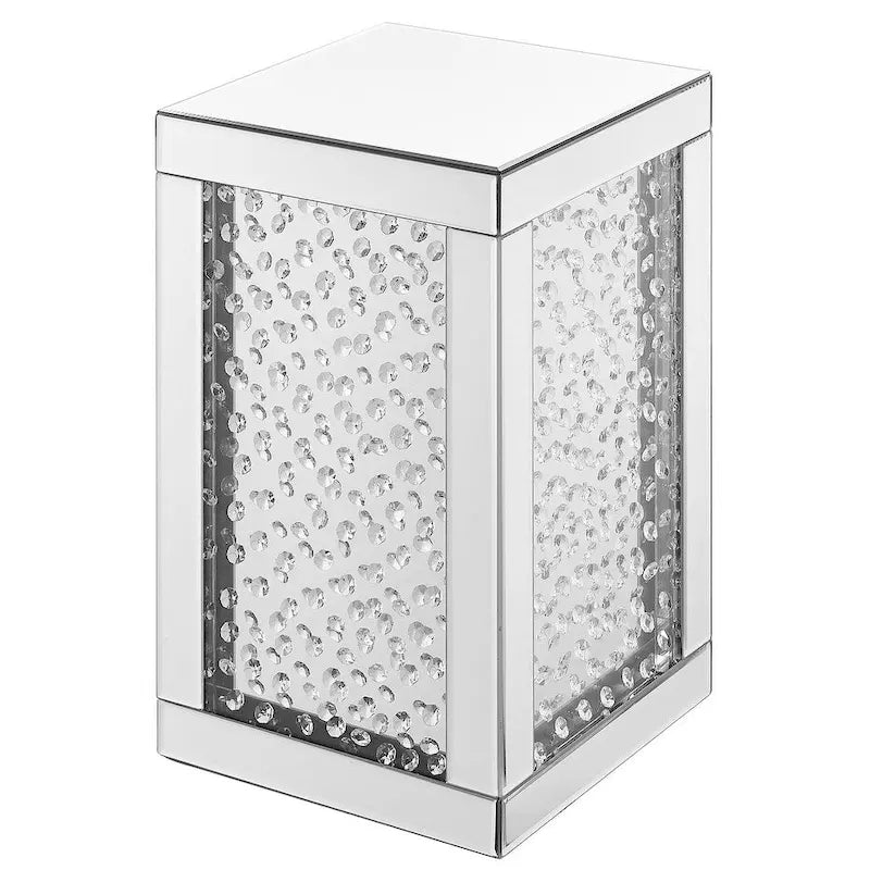 12 inch Crystal End table in Clear Mirror Finish