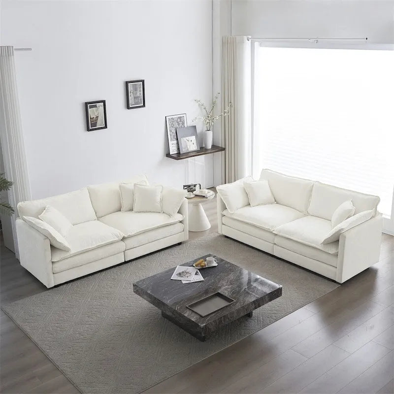 2 - Piece Living Room Set , 2 Pieces Upholstered Loveseat and Couch