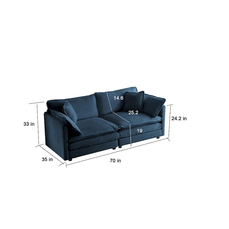 2 - Piece Living Room Set , 2 Pieces Upholstered Loveseat and Couch