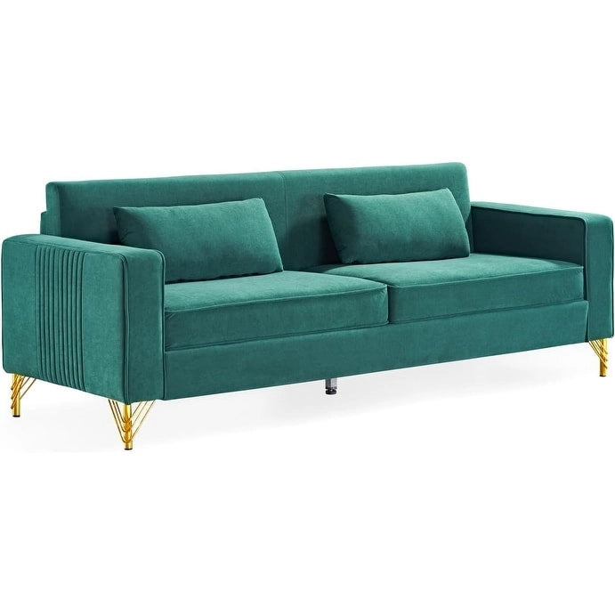 Aesthetic 85.8 Velvet Sofas for Living Room 3 Seater Couch with Classic Modern Appeal and Luxurious Soft Comfort