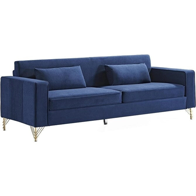 Aesthetic 85.8 Velvet Sofas for Living Room 3 Seater Couch with Classic Modern Appeal and Luxurious Soft Comfort