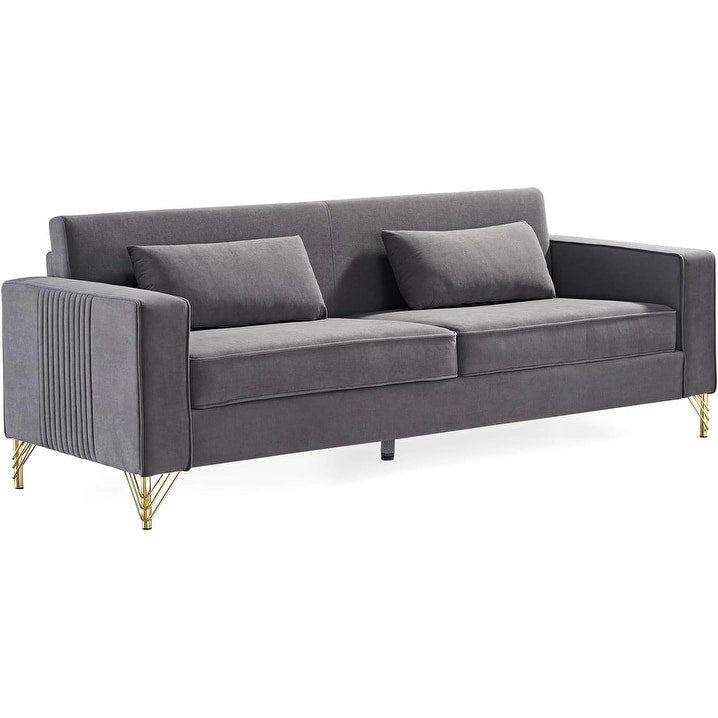 Aesthetic 85.8 Velvet Sofas for Living Room 3 Seater Couch with Classic Modern Appeal and Luxurious Soft Comfort
