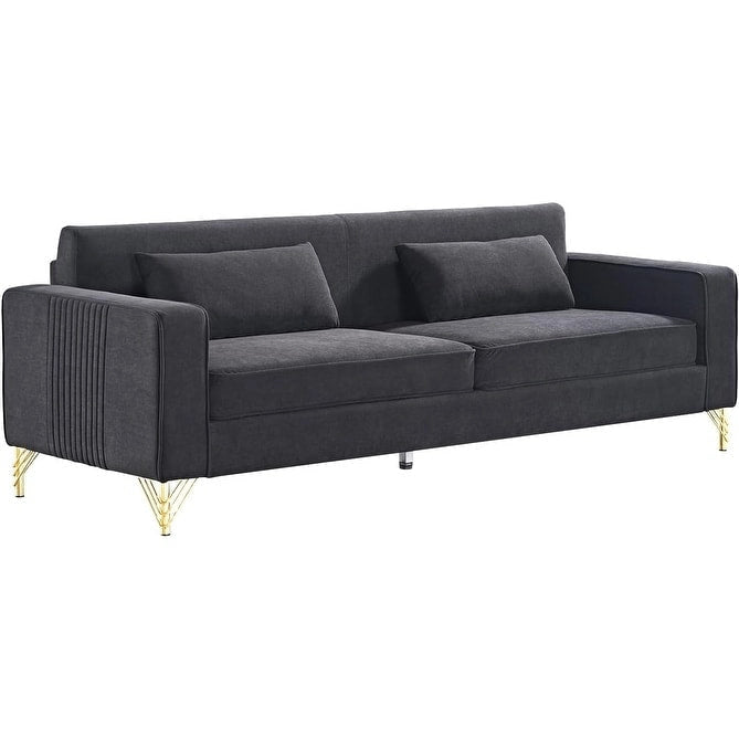 Aesthetic 85.8 Velvet Sofas for Living Room 3 Seater Couch with Classic Modern Appeal and Luxurious Soft Comfort