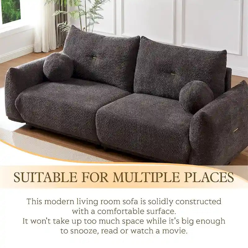 2-Seater Cushion Sofa 90 Comfortable Sofa,w/2 Cushions