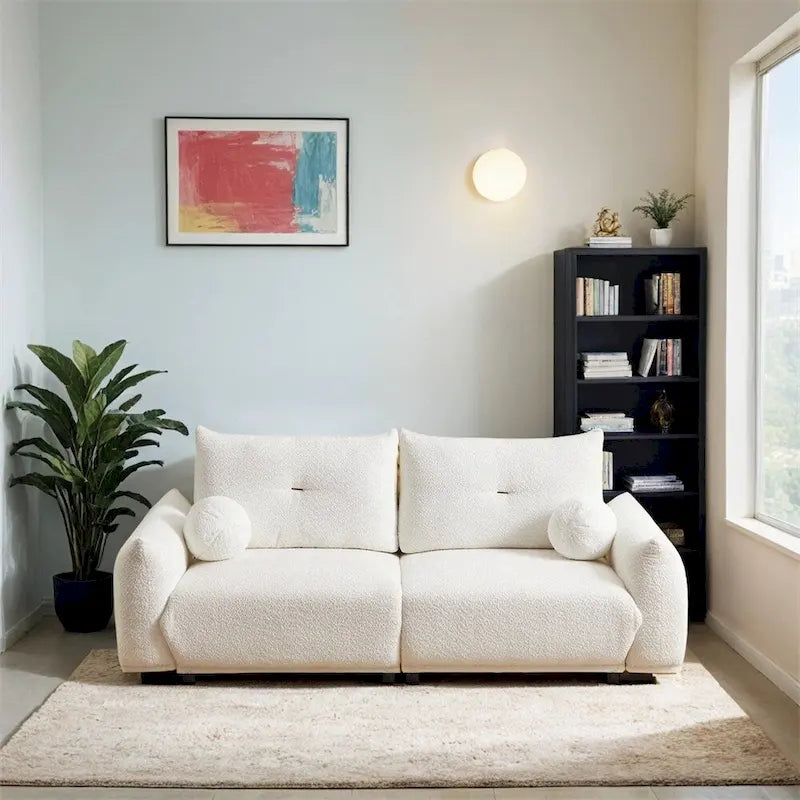  2-Seater Cushion Sofa 90 Comfortable Sofa,w/2 Cushions