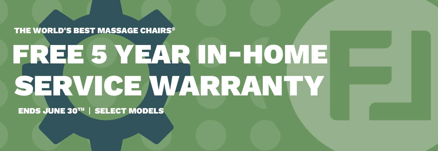 free 5 year warranty on massage chairs
